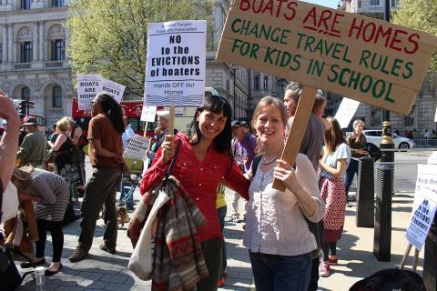 Photo of Bargee Travellers march in London