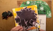 Photo of the smoke sensor in a smoke detector alarm